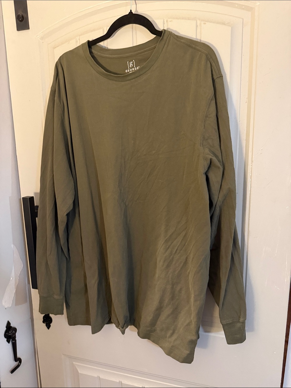 George Olive Green Long Sleeve Crewneck Shirt